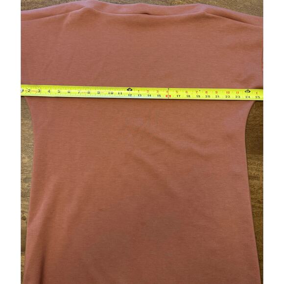 For Cynthia Women L Rust Knit Lounge Dress Shift Oversized Pullover Soft Stretch - Picture 6 of 7